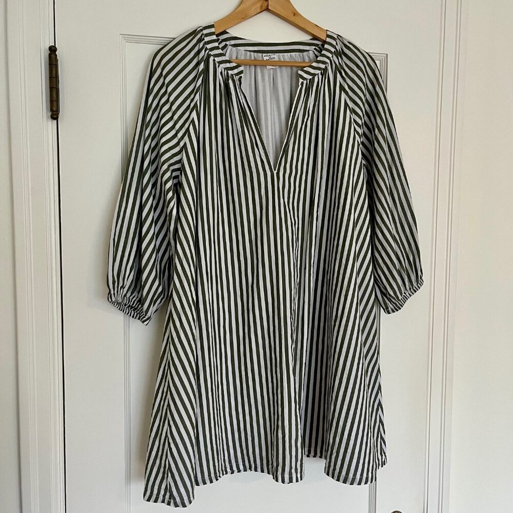 Melrose and Market Striped Cotton Poplin Mini Dress | Size XS - Picture 4 of 9